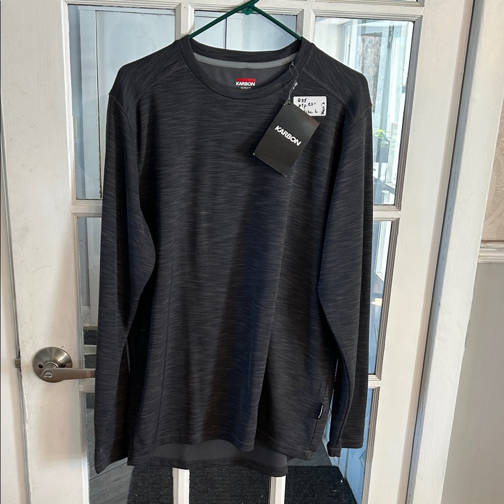 Q13.   NWT.  Karbon Signature Men's Charcoal Long Sleeve